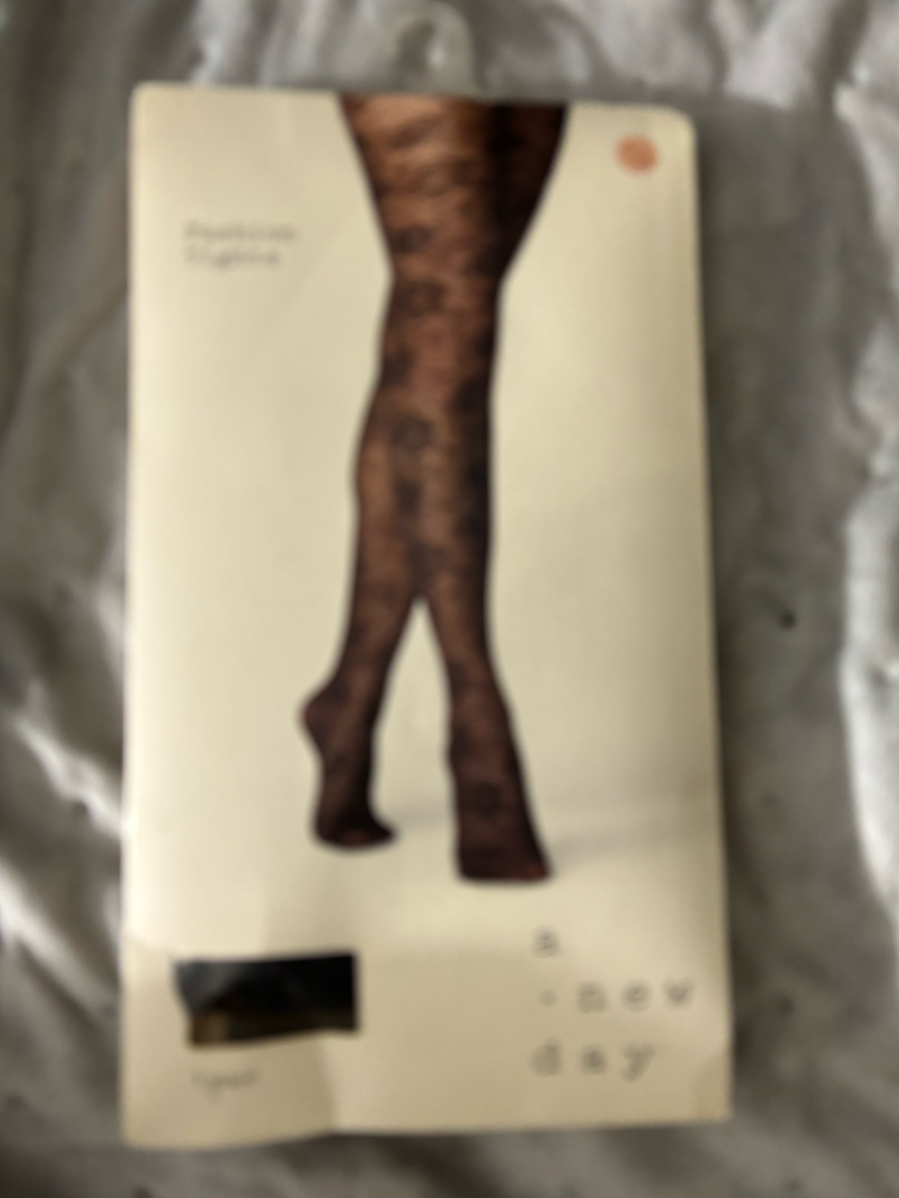 Patterned Black Sheer Tights